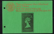 1979 Guernsey Commemorating Royal Visits of Her Majesty The Queen visiting Guernsey from 28-29 June 1978 Commemorative Stamp Presentation Pack