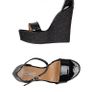 Armani Exchange Black Patent Leather Wedge Image 2