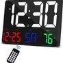 11.5" Digital Calendar Alarm Clock with Wireless Remote Control Image 2