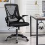 NEW SALE | Office Desk Chair, Ergonomic Mesh Chair With 90 Degree Flip-up Armrest Swivel Computer Chair With Lumbar Support, Adjustable Height, Back Support Image 2