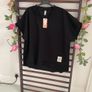 top Bnwt new collection freesize oversized black v neck top Image 2