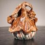 ..PRICE DROP  ..  Whimsical Ceramic Fairy House Tealight Holder, Studio Pottery from Ireland by Cara Turner / Artist Signed Image 6