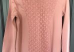 Zara girls long sleeved peach coloured T-shirt size 8