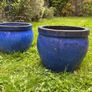 Blue Glazed Planter Image 2