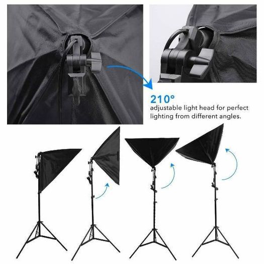 85W Dimmable LED Softbox Diffuser Stand Kit