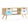 TV Cabinet 110x35x48 cm Solid Mango Wood Image 6
