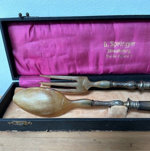 French Antique Salad Serving Set