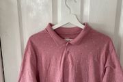 Men's cotton pink polo