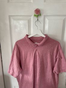 Men's cotton pink polo