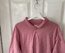 Men's cotton pink polo