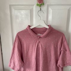 Men's cotton pink polo