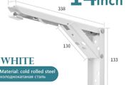 BRAND NEW 2PCS Stainless Steel Folding Triangle Bracket Shelf Support Adjustable Shelf Holder Wall Mounted Bench Table Shelf