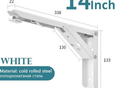 BRAND NEW 2PCS Stainless Steel Folding Triangle Bracket Shelf Support Adjustable Shelf Holder Wall Mounted Bench Table Shelf