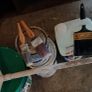 a selection of paint and a paint roller and some good paint brushes Image 9