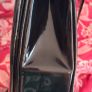 Vintage 80s Black Patent Evening Bag  Sculpted shell or leaf design Made in Hong Kong Image 9