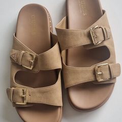 Guess Brown Leather Sandals