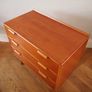 Vintage Teak Chest Of Three Drawers Mid Century Retro 1960s Image 3