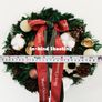 Merry Christmas Bow with Cotton Flower and Pine Cones Wreath 11.8inch Image 5