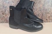 Womens Tommy Hilfiger Black Leather Ankle  Boots Size Uk 6 Eu 39