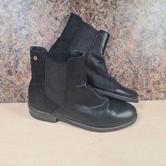 Womens Tommy Hilfiger Black Leather Ankle  Boots Size Uk 6 Eu 39