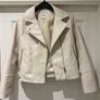 Worn once River Island Faux Leather Jacket Cream Ivory Age 11-12 Confirmation Image 2