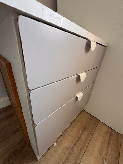 Loft bed with desk and wardrobe