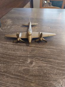Vintage brass airplane
