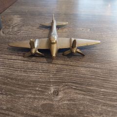Vintage brass airplane