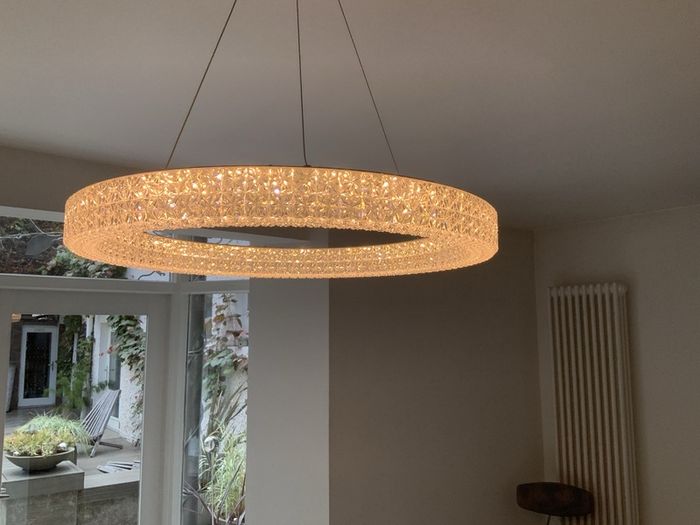 Stunning Round crystal pendant light
