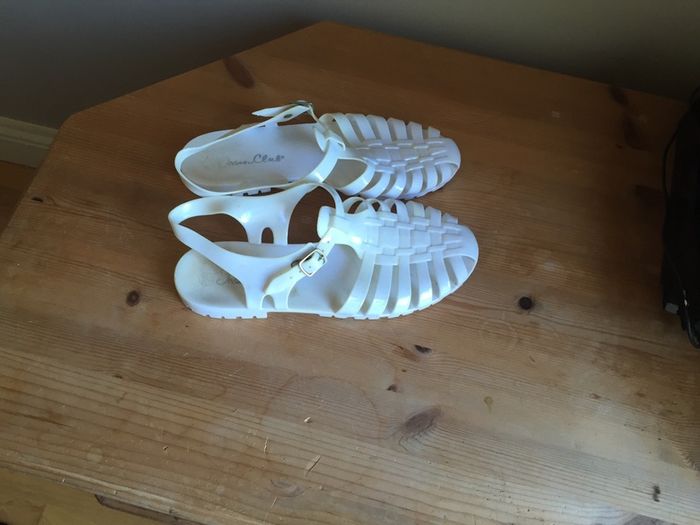 White Plastic Shoes