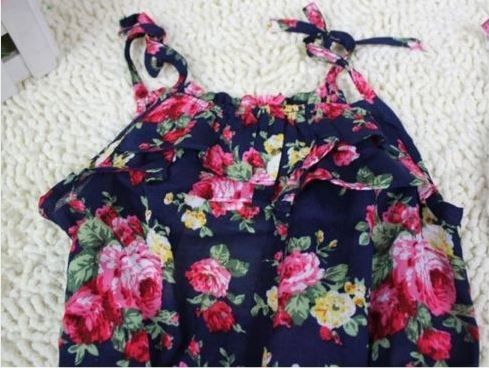 New Girls Floral Jumpsuit Short Playsuit Summer Size 5-6 yrs