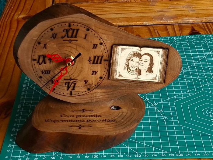 Handcrafted Personalised Wooden Clock  Unique Memory Gift