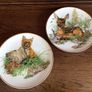 A pair of Decorative China 8 inch Wildlife picture plates fox and deer Image 2