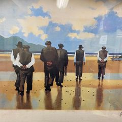John Skelton Men of Aran print  signed on the mount 1978