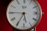 Rjw 9ct Gold 375 Cased Mens Swiss Made Wristwatch (works Perfectly)