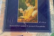 Cross stitch set -Brand new: Lady with a book 47x36 cm