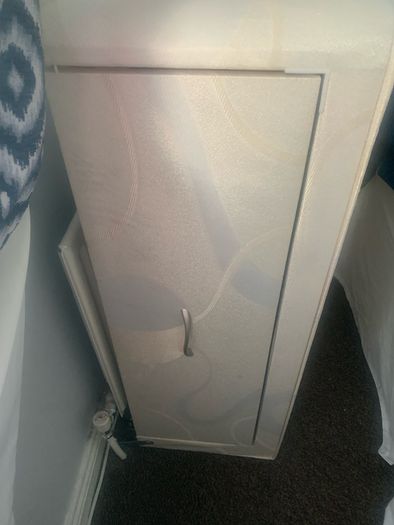 Double bed and headboard