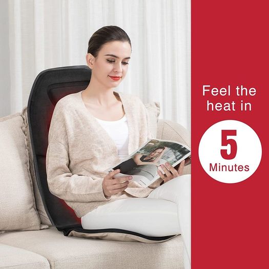 Back Massager for Pain- Massage Chair with 10 Vibration Motors,Chair Massager, Massage Chair Pad for Back, Gifts for Women,Men,Dad,Mom, Him