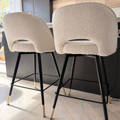 Eichholtz boucle counter stools