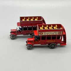 Vintage Matchbox Bus Type B x 2 - Lesney Models of Yesteryear No 2 Diecast c1955