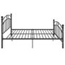 Bed Frame Black Metal 140x200 cm Image 4