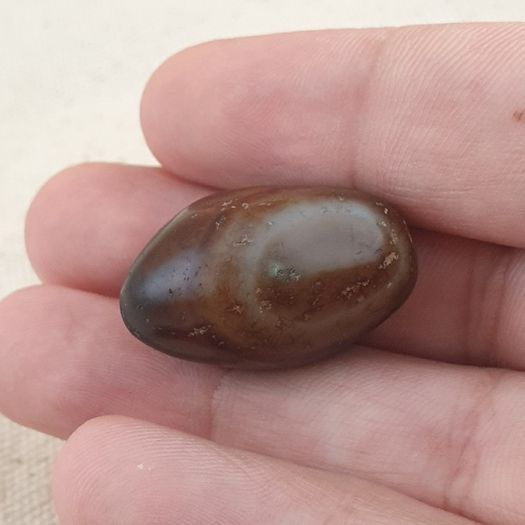 Antique Style Vintage Crystalize Eyes Suliemani Agate Bead Amulet