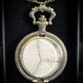 1 Deer Skull Sutures Macabre Partial Skull Bone Pocket Watch on Long Brass Chain Image 2