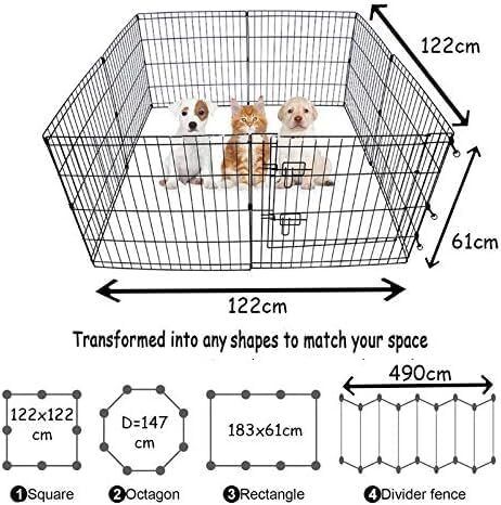 8 Panel Playpen Suitable for Dogs Puppies Cats & Rabbits Foldable Ideal for Indoor/Outdoor use Puppy Play Pen