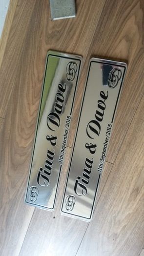 custom wedding number plates