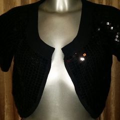 BNWT Black sequin Vero Moda Bonita Bolero size L UK14/16 EU42/44 Postage included