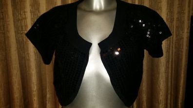 BNWT Black sequin Vero Moda Bonita Bolero size L UK14/16 EU42/44 Postage included