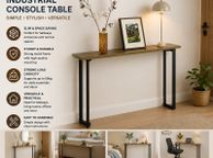 main image for ad Industrial Console Table Slim Hallway Table with Metal Frame
