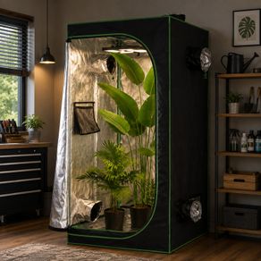 Mylar Hydroponic Grow Tent with Adjustable Vents and Floor Tray for Indoor Plant Growing