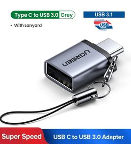 Ugreen Alloy USB 3.1 Gen 2 (10 Gbps) Type-C (Male) to Type-A (Female) OTG Adapter/Convertor with Key Chain (Brand New/Warranty)